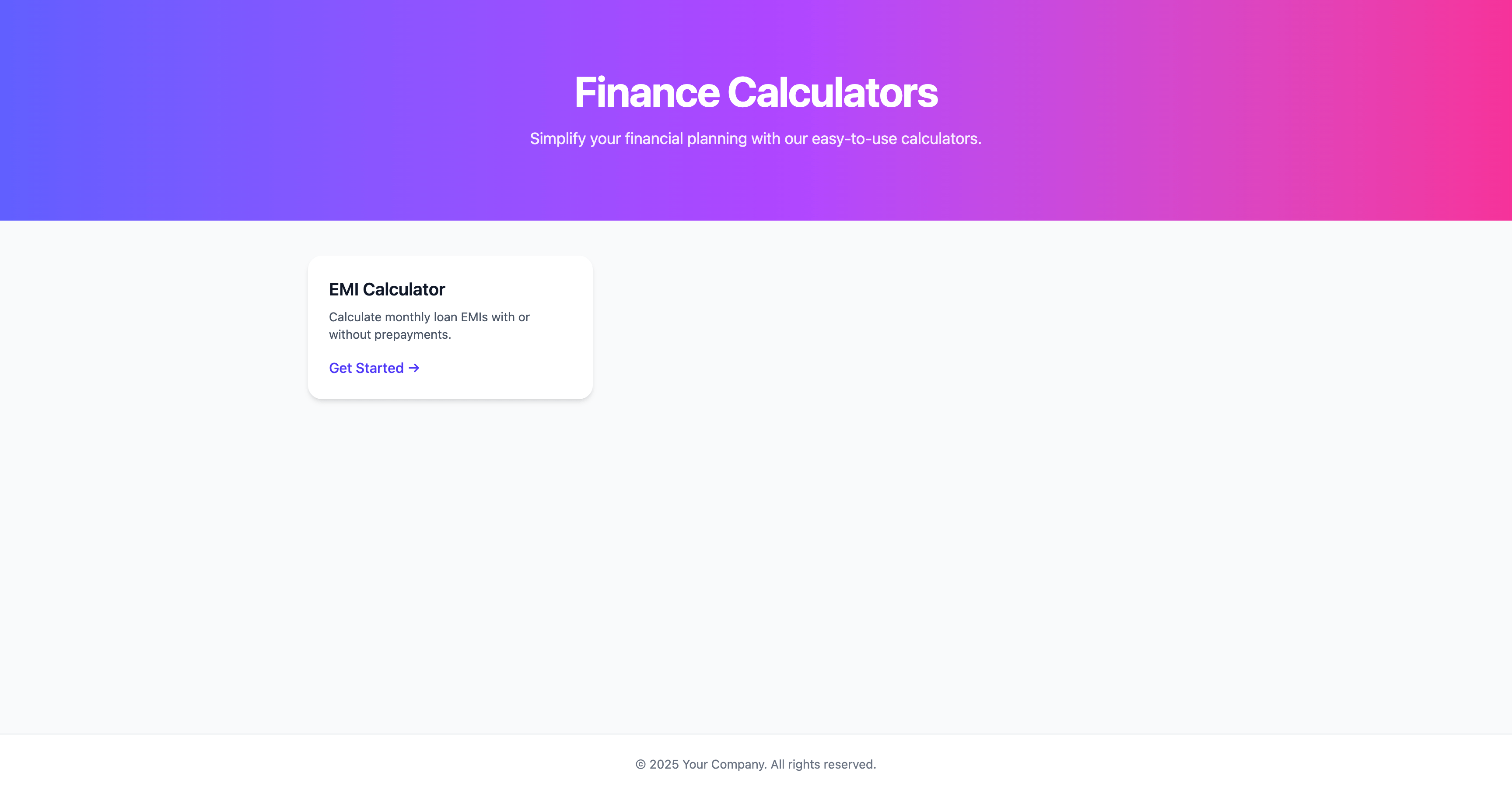 Finance Calculators