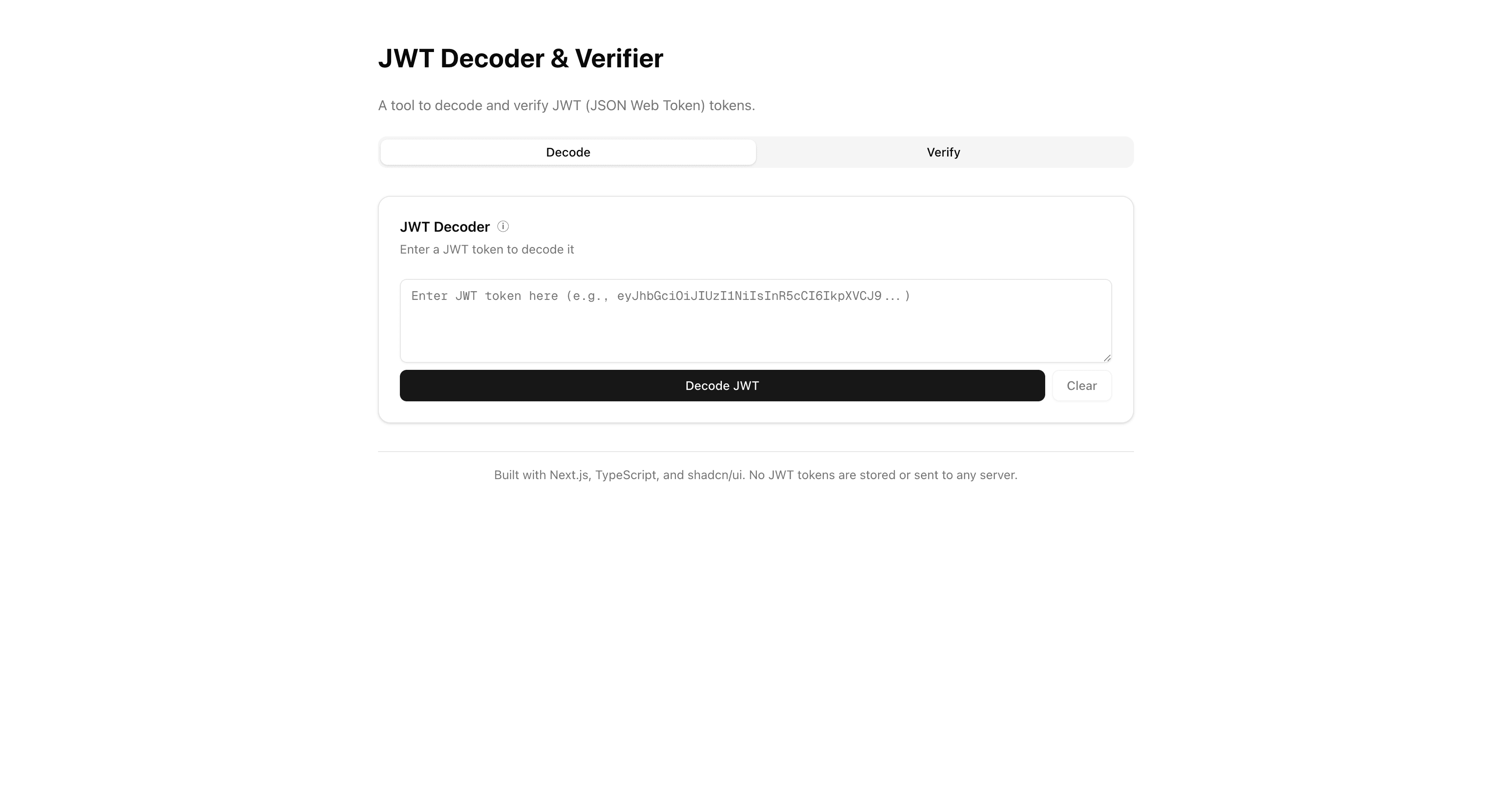 JWT Decoder and Encoder